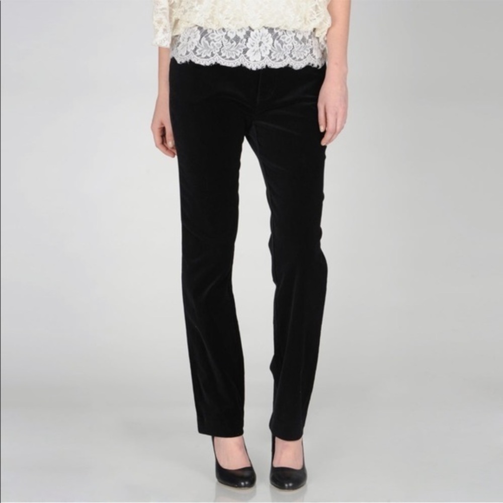 E39 For Eric Stretch Black Velveteen Pants Size 8